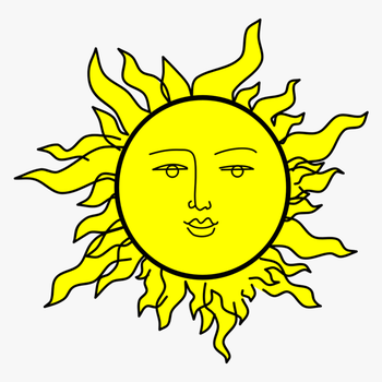 Clipart Sunshine Cartoon - Sun With A Face, transparent png download