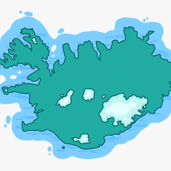 Transparent Iceland Flag Png - Map, transparent png download