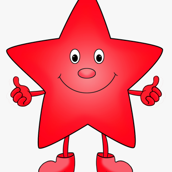Red Cartoon Star Clipart - Cartoon Colorful Star Clipart, transparent png download