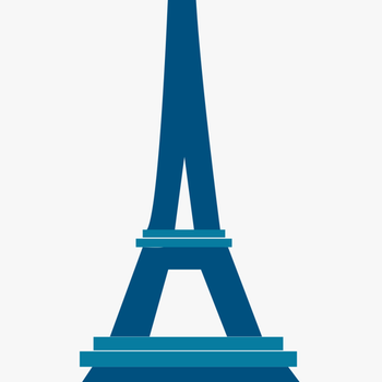Blue Clipart Eiffel Tower - Tower Eiffel Illustration, transparent png download