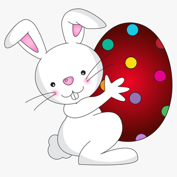 White Easter Bunny Transparent Png Clip Art Image - Transparent Easter Bunny Clipart, transparent png download
