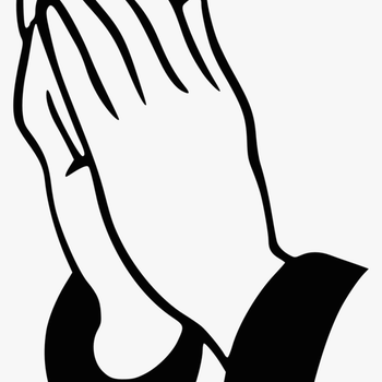 Wife Public Domain Clipart Vector Free Public Domain - Praying Hands Clipart Black And White, transparent png download