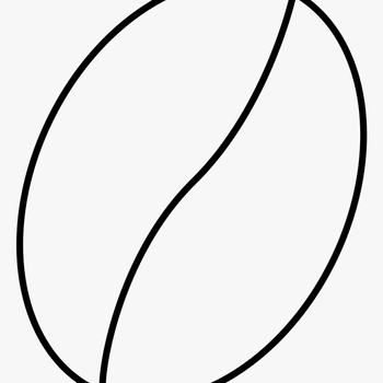 Clipart Transparent Bean Drawing Coloring Page - Coffee Bean Drawing Png, transparent png download