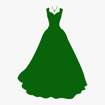 Wedding Dress Silhouette Vector Png, transparent png download
