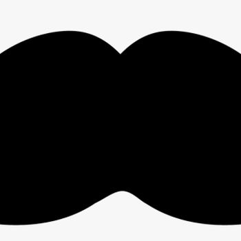 Mustache Clipart Black And White - Heart, transparent png download