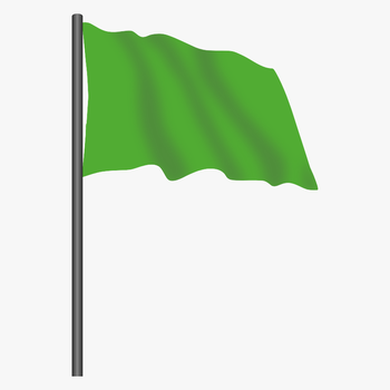 Transparent Barrel Racing Clipart - Green Flag Vector Png, transparent png download