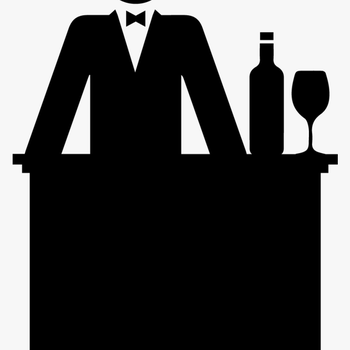 Bar Service Silhouette- - Silhouette Bartender Png, transparent png download