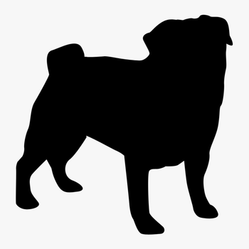 Pug Silhouette Png, transparent png download
