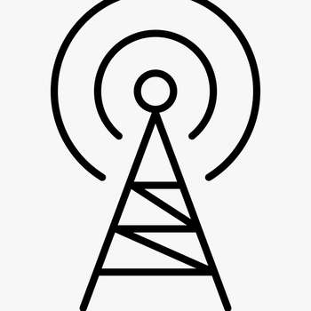 Radio Tower Coloring Page - Telecommunications Tower, transparent png download